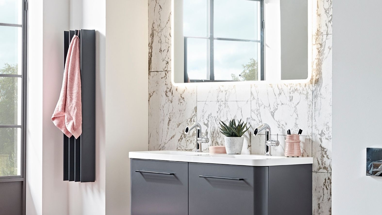 Natural light bathroom