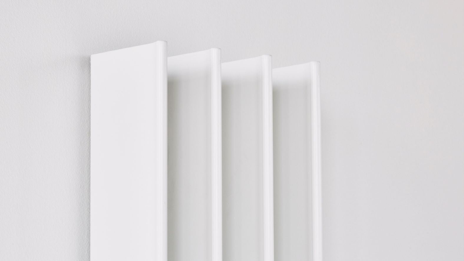 White heated towel rail