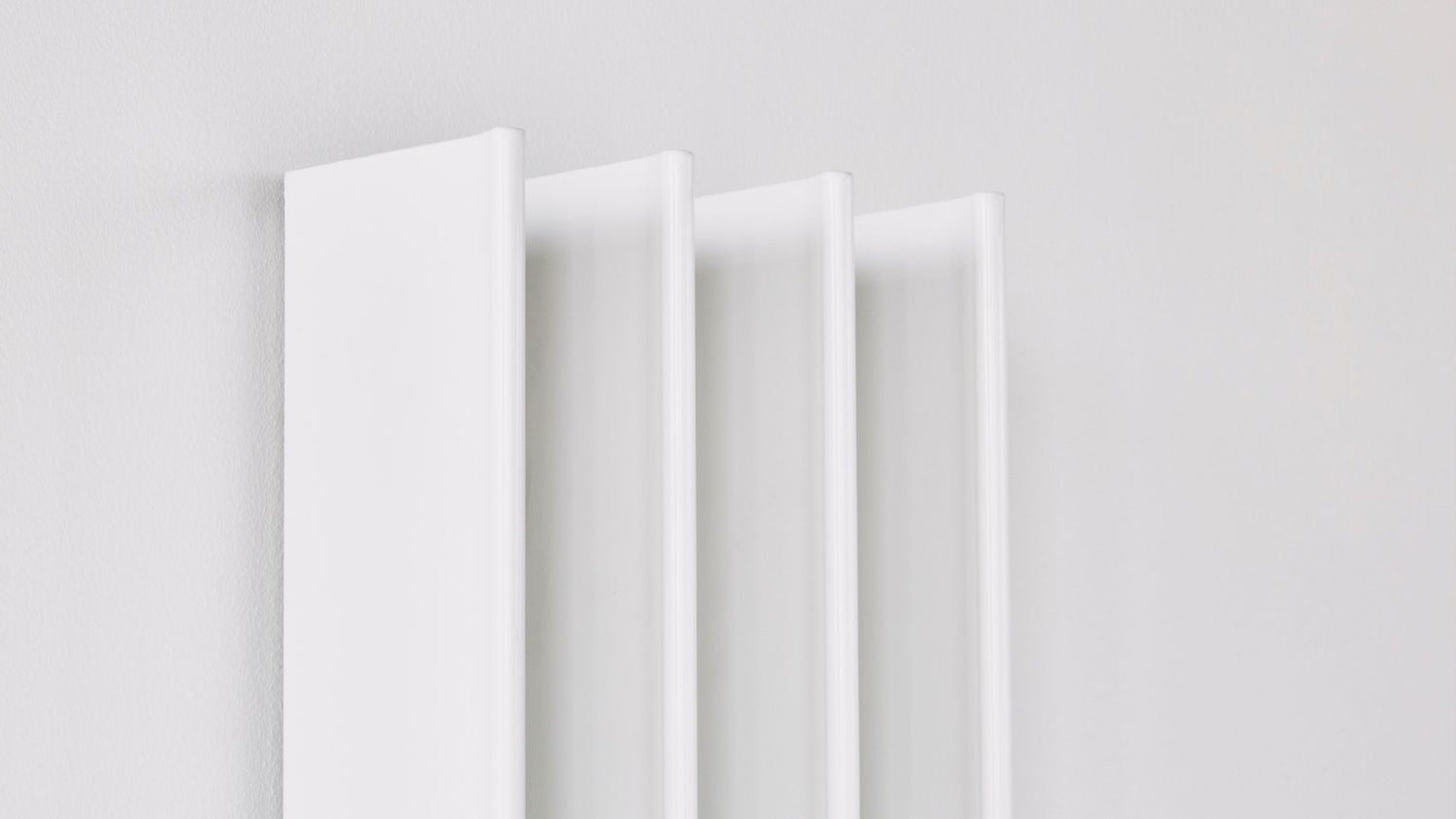 White heated towel rail